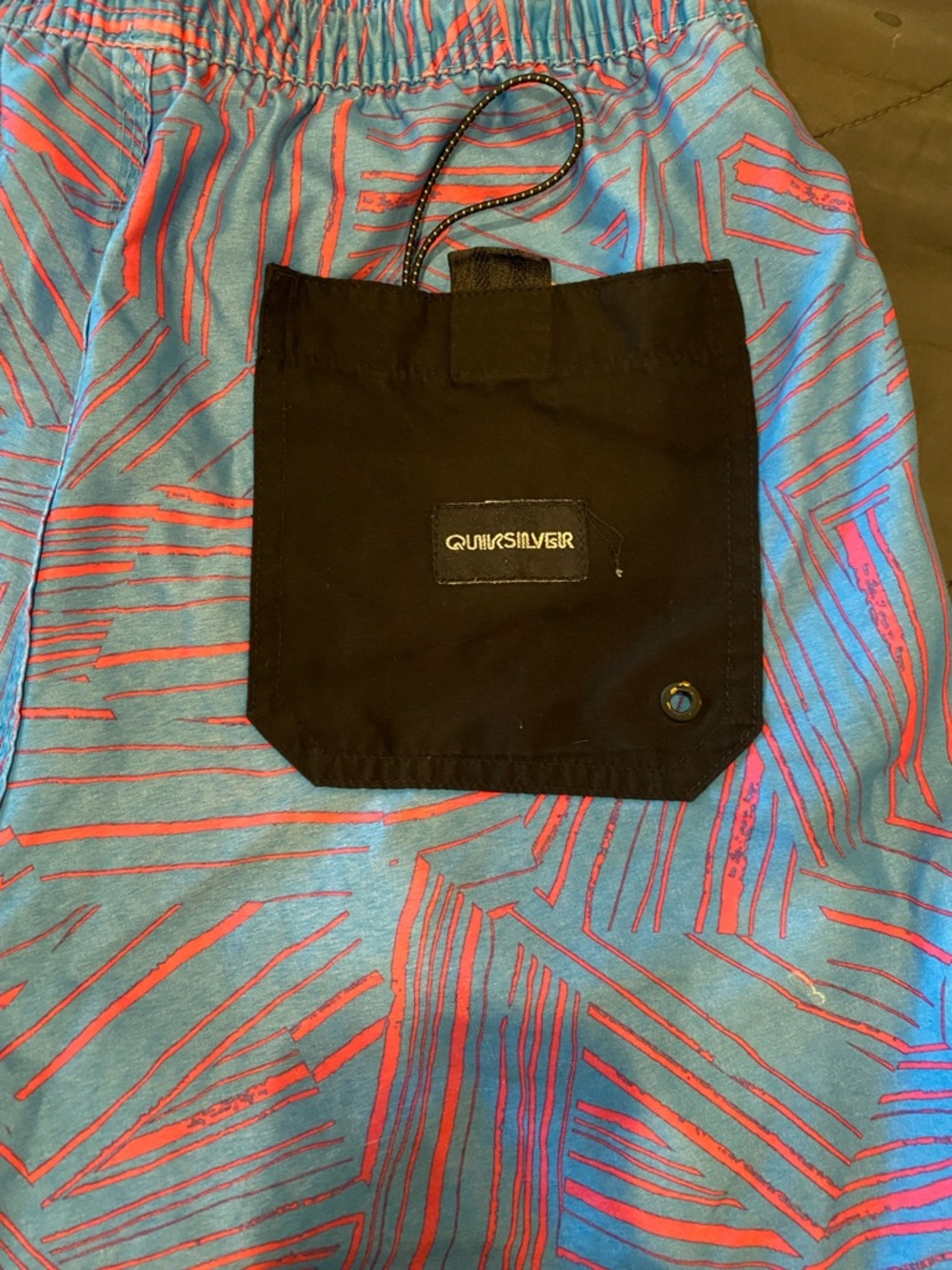 Quiksilver Blue & Coral Patterned Shorts - Picture 6 of 6